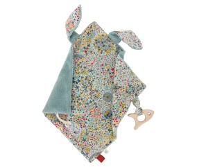 Kit doudou lapinou Liberty + fusée Com'1 Idée