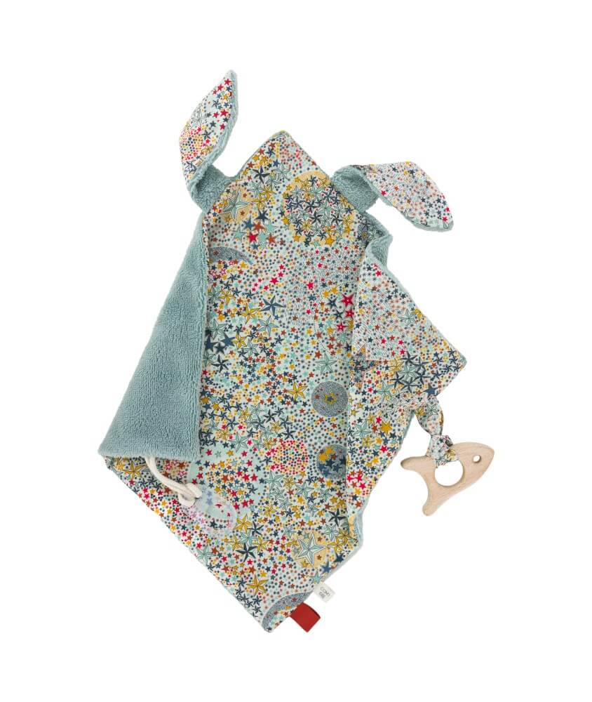 Kit doudou lapinou Liberty + fusée Com'1 Idée