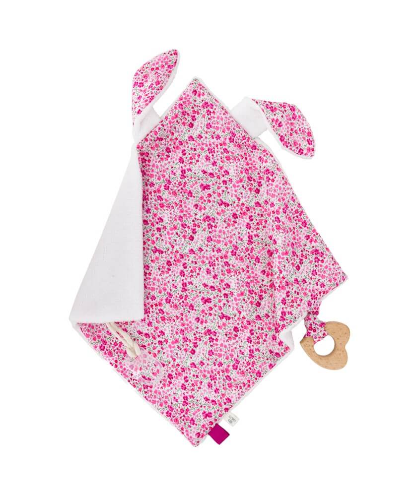 Kit doudou lapinou Liberty + coeur Com'1 Idée Kit doudou lapinou Liberty + coeur Com'1 Idée