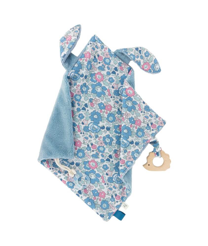 Kit doudou lapinou Liberty + hérisson Com'1 Idée Kit doudou lapinou Liberty + hérisson Com'1 Idée