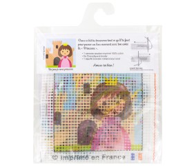 Kit Canevas complet Un jour je serai Princesse 15 x 15 Enfant gros