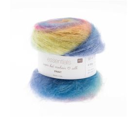 Pelote ESSENTIALS SUPER KID MOHAIR LOVES SILK PRINT 50 gr - Rico Design