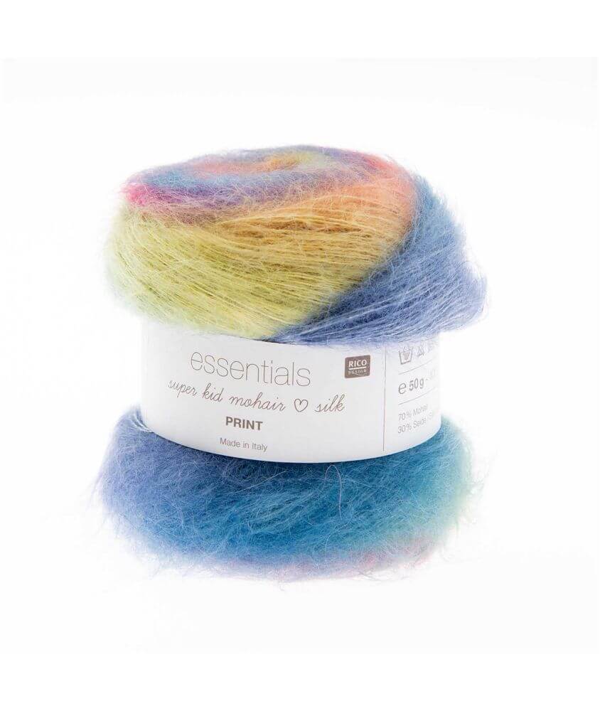 Pelote ESSENTIALS SUPER KID MOHAIR LOVES SILK PRINT 50 gr - Rico Design