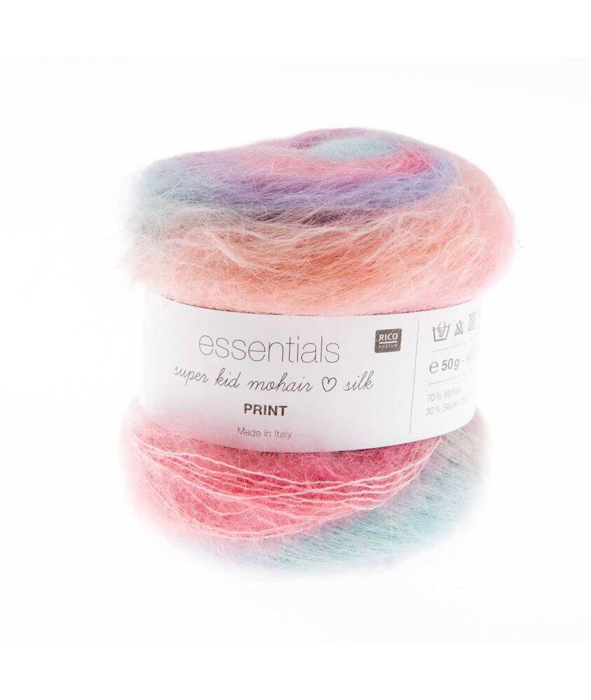 Pelote ESSENTIALS SUPER KID MOHAIR LOVES SILK PRINT 50 gr - Rico Design Pelote ESSENTIALS SUPER KID MOHAIR LOVES SILK PRINT 50 gr - Rico Design