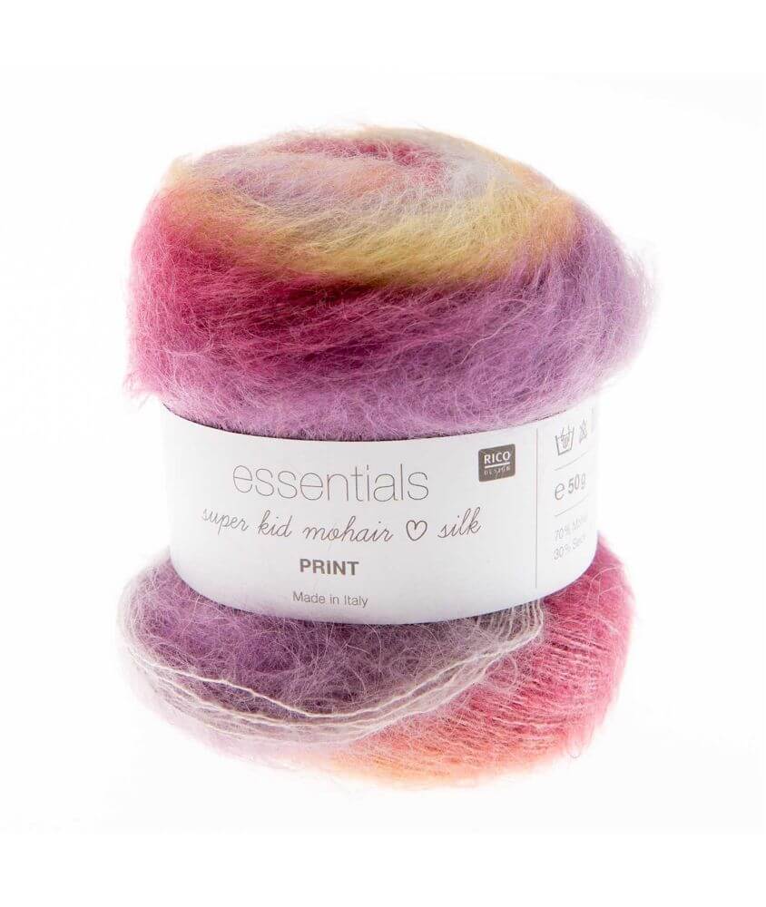 Pelote ESSENTIALS SUPER KID MOHAIR LOVES SILK PRINT 50 gr - Rico Design