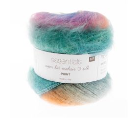 Pelote ESSENTIALS SUPER KID MOHAIR LOVES SILK PRINT 50 gr - Rico Design