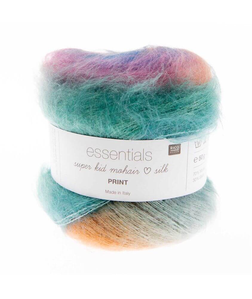 Pelote ESSENTIALS SUPER KID MOHAIR LOVES SILK PRINT 50 gr - Rico Design