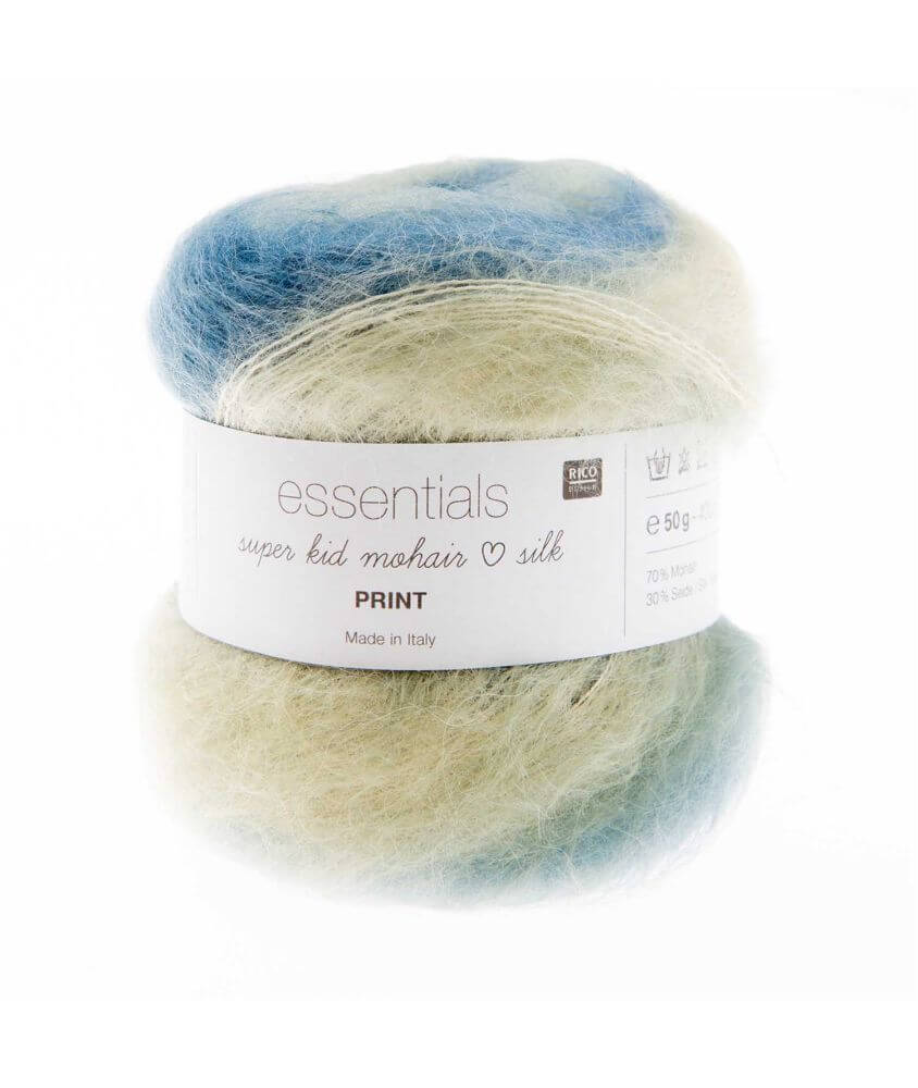 Pelote ESSENTIALS SUPER KID MOHAIR LOVES SILK PRINT 50 gr - Rico Design