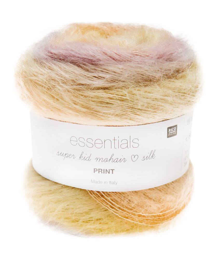 Pelote ESSENTIALS SUPER KID MOHAIR LOVES SILK PRINT 50 gr - Rico Design