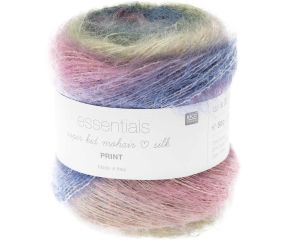 Pelote ESSENTIALS SUPER KID MOHAIR LOVES SILK PRINT 50 gr - Rico Design