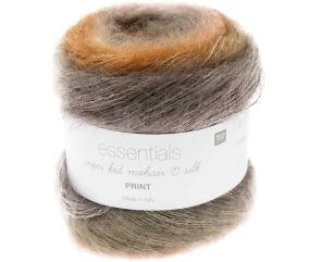 Pelote ESSENTIALS SUPER KID MOHAIR LOVES SILK PRINT 50 gr - Rico Design