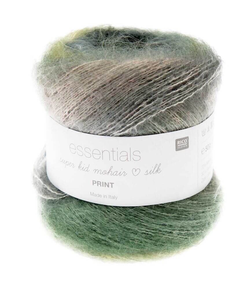 Pelote ESSENTIALS SUPER KID MOHAIR LOVES SILK PRINT 50 gr - Rico Design