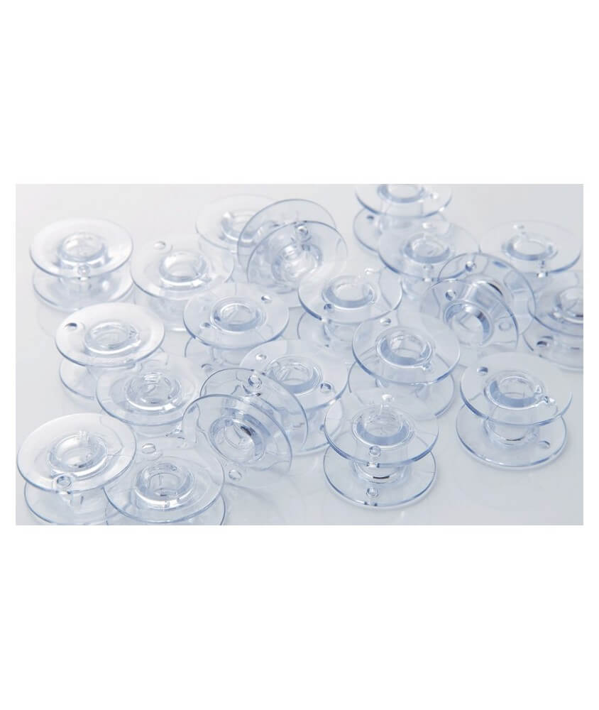 Lot de 10 canettes transparentes de marque Brother pour machine à coudre - Brother