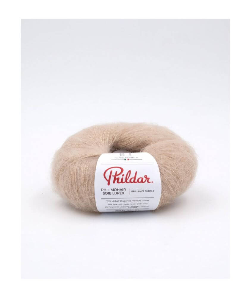 Fil exceptionnel à tricoter PHIL MOHAIR SOIE LUREX - 25GR - Phildar