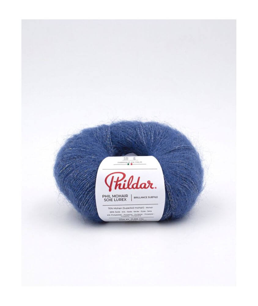 Fil exceptionnel à tricoter PHIL MOHAIR SOIE LUREX - 25GR - Phildar