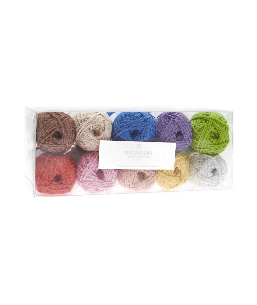 Kit de 10 Pelotes de coton RICORUMI TWINKLY twinkly  dk - Rico Design