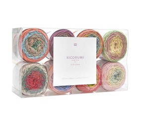 Kit de 8 Pelotes de coton RICORUMI SPIN SPIN dk - Rico Design