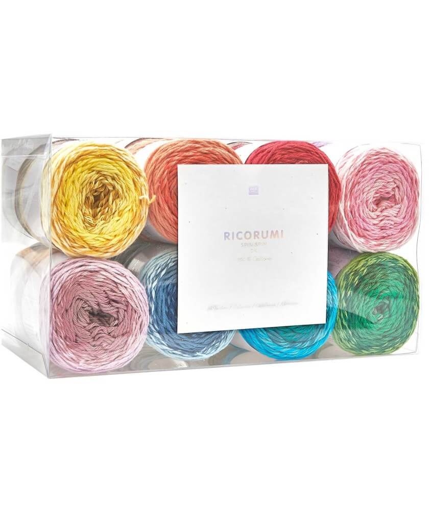 Kit de 16 Pelotes de coton RICORUMI SPIN SPIN dk - Rico Design