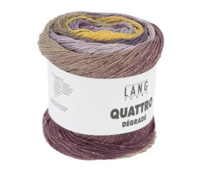Coton à tricoter et à crocheter QUATTRO DEGRADE - 100GR - Lang Yarns