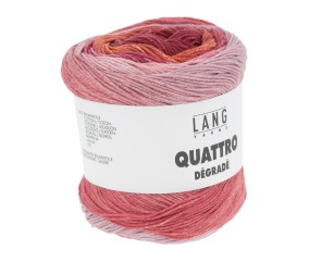 Coton à tricoter et à crocheter QUATTRO DEGRADE - 100GR - Lang Yarns