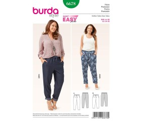 Patron Burda 6678 Pantalon du 44 au 56