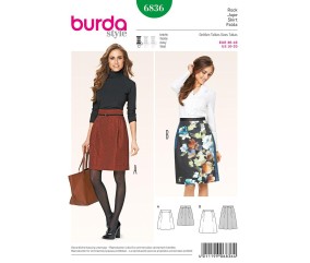 Patron Burda 6836 Jupe du 36 au 46