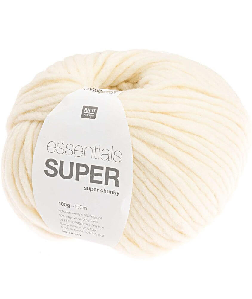 Découvrez la Chaleur et la Facilité avec la Pelote de Laine ESSENTIALS SUPER SUPER CHUNKY - 100 GR - Rico Design