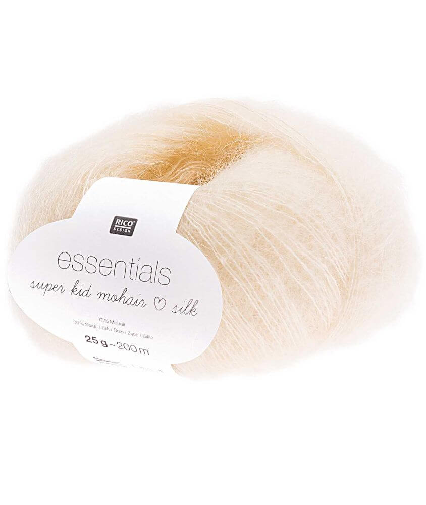 Fil à Tricoter ESSENTIALS SUPER KID MOHAIR LOVES SILK: Luxe, Douceur et Créativité - 25gr - Rico Design Fil à Tricoter ESSENTIALS SUPER KID MOHAIR LOVES SILK: Luxe, Douceur et Créativité - 25gr - Rico Design