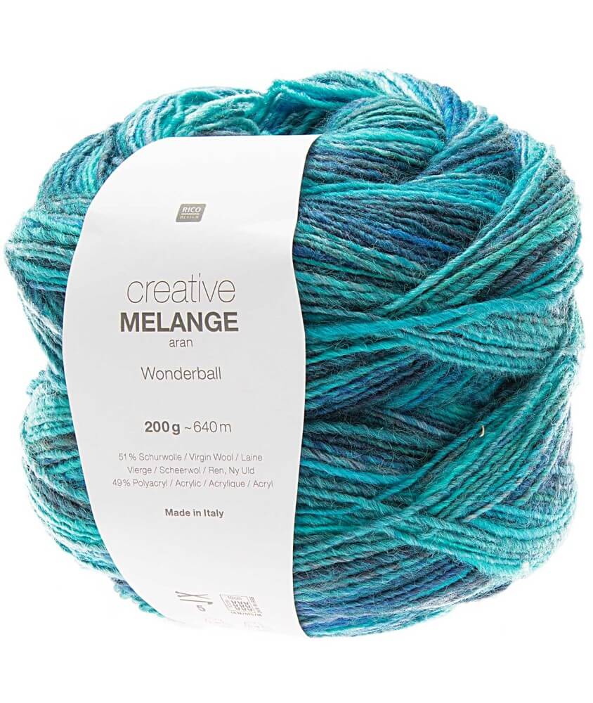 Pelote de laine Creative Melange Aran Wonderball - 200 GR - Rico Design