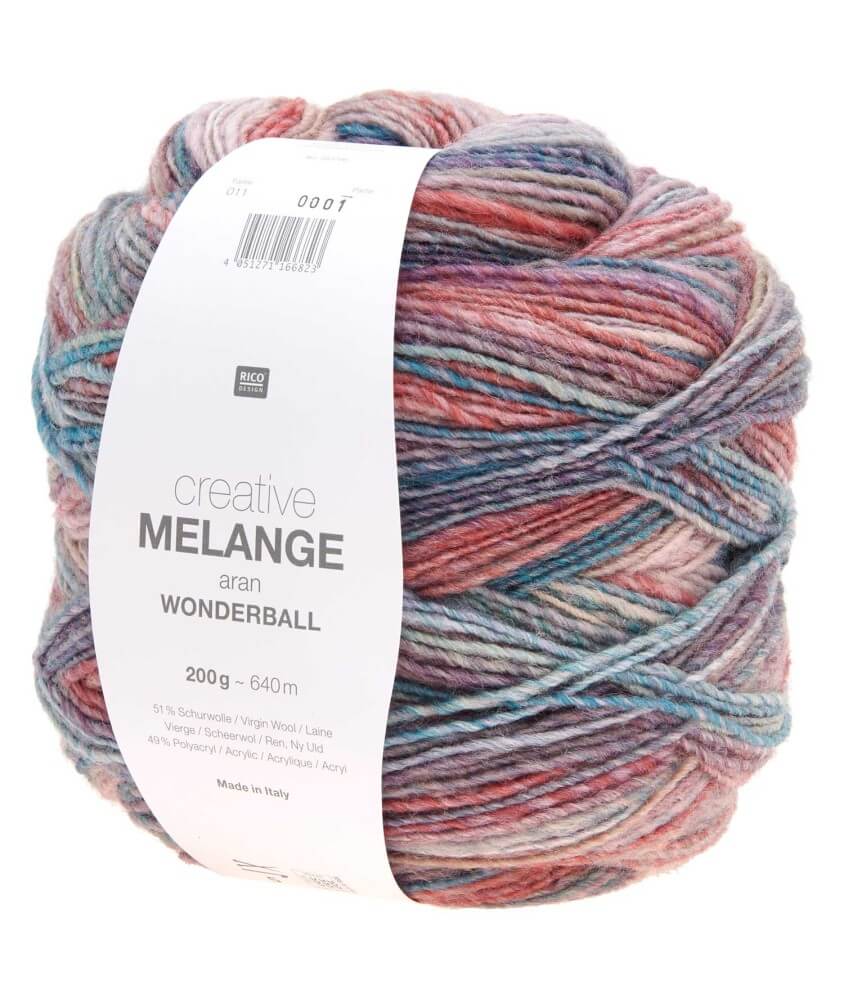 Pelote de laine Creative Melange Aran Wonderball - 200 GR - Rico Design