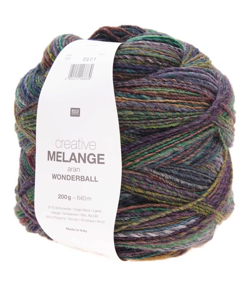 Pelote de laine Creative Melange Aran Wonderball - 200 GR - Rico Design