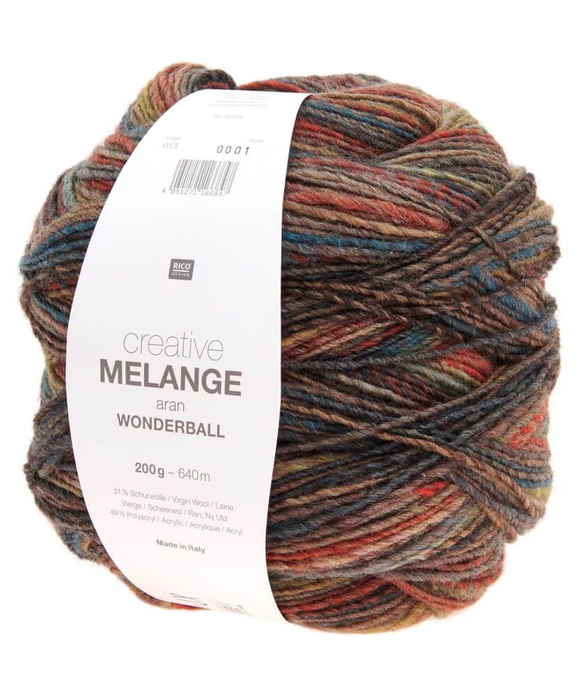 Pelote de laine Creative Melange Aran Wonderball - 200 GR - Rico Design