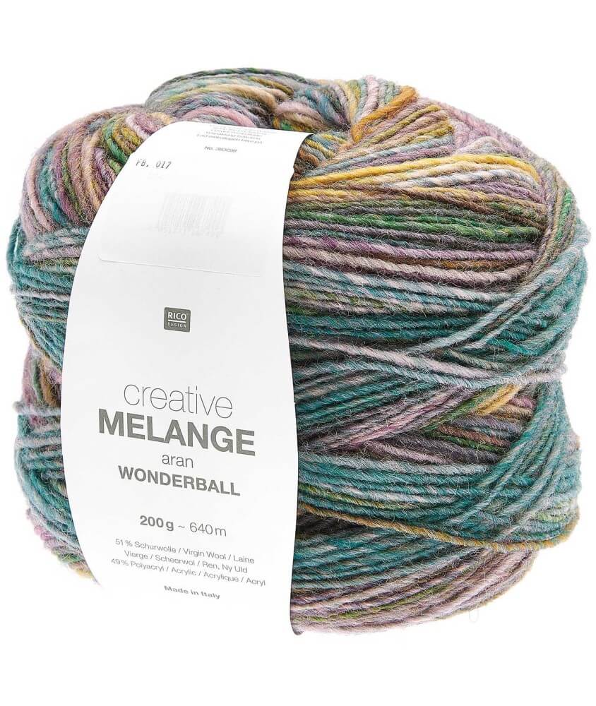 Pelote de laine Creative Melange Aran Wonderball - 200 GR - Rico Design