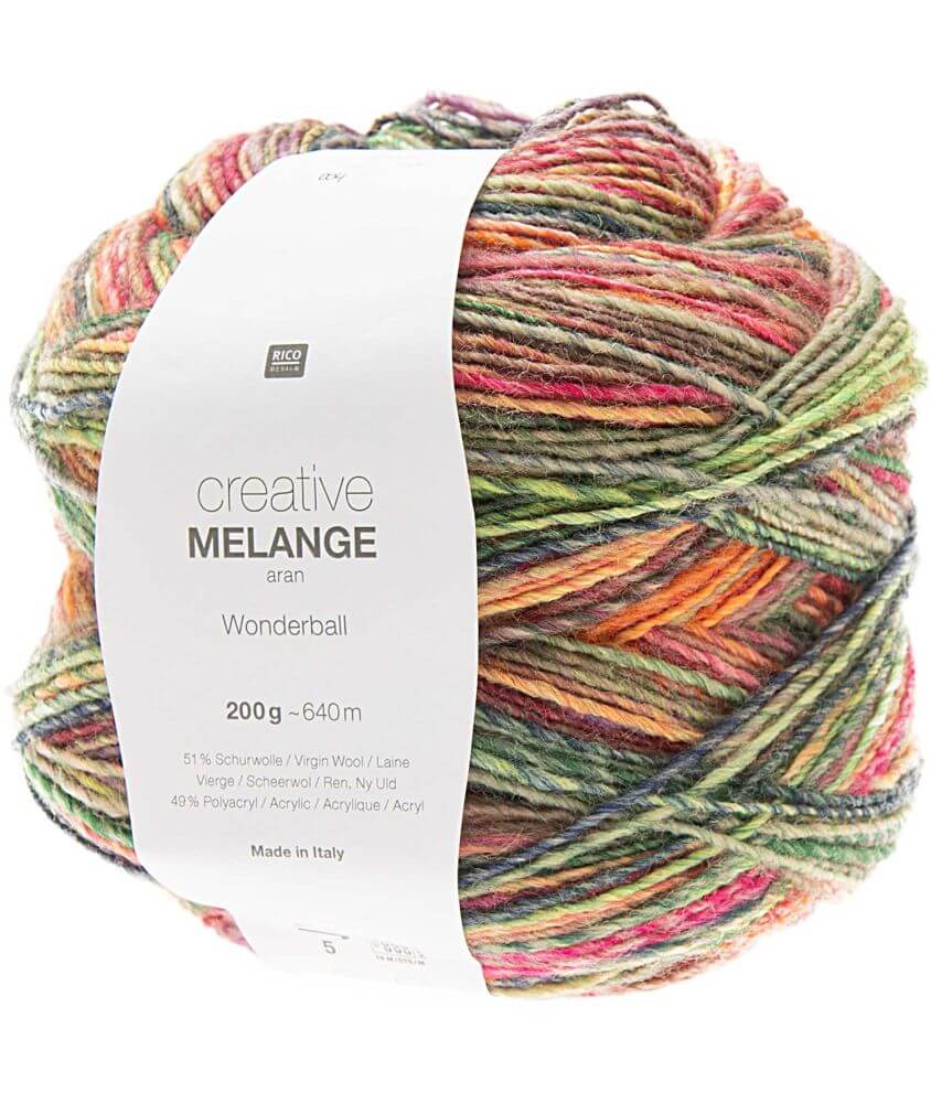 Pelote de laine Creative Melange Aran Wonderball - 200 GR - Rico Design