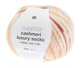 Pelote de laine à chaussettes Superba Cashmeri Luxury Socks 4 fils - 100gr - Rico Design