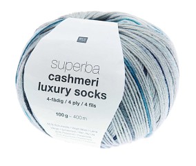 Pelote de laine à chaussettes Superba Cashmeri Luxury Socks 4 fils - 100gr - Rico Design