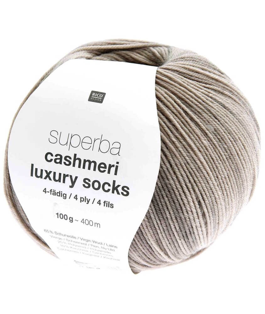 Pelote de laine à chaussettes Superba Cashmeri Luxury Socks 4 fils - 100gr - Rico Design