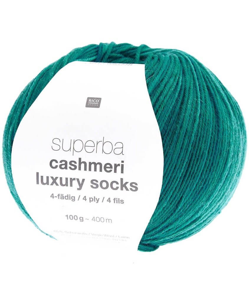 Pelote de laine à chaussettes Superba Cashmeri Luxury Socks 4 fils - 100gr - Rico Design