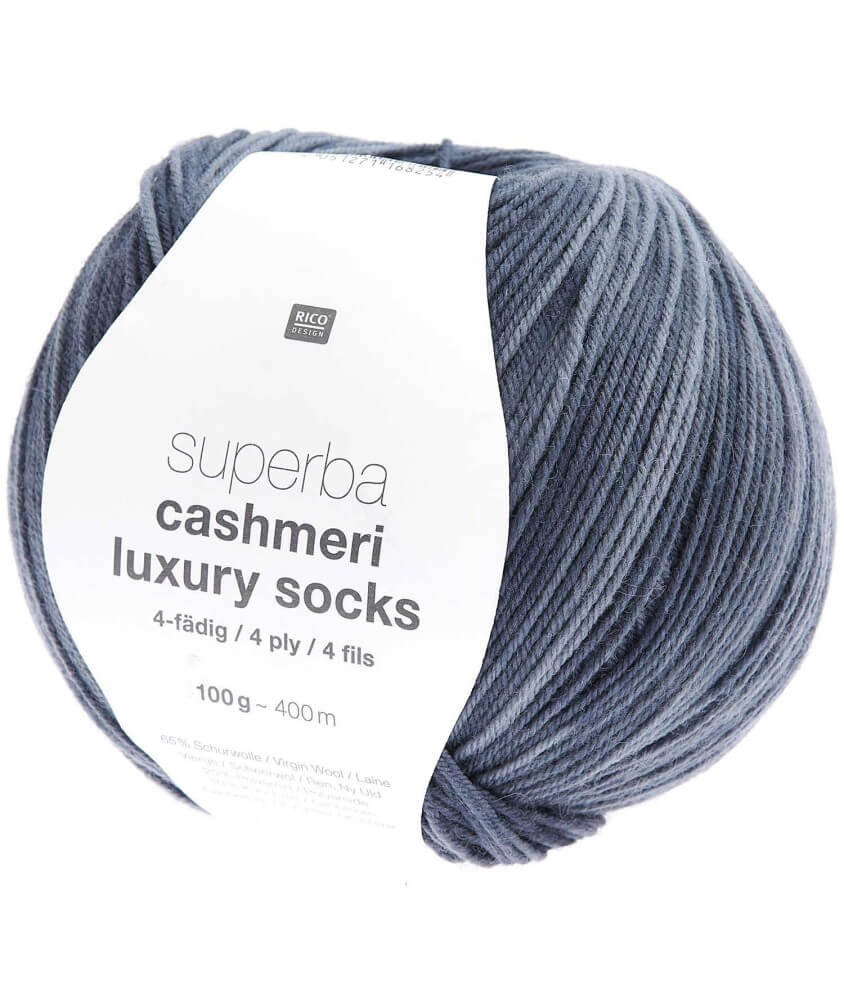 Pelote de laine à chaussettes Superba Cashmeri Luxury Socks 4 fils - 100gr - Rico Design