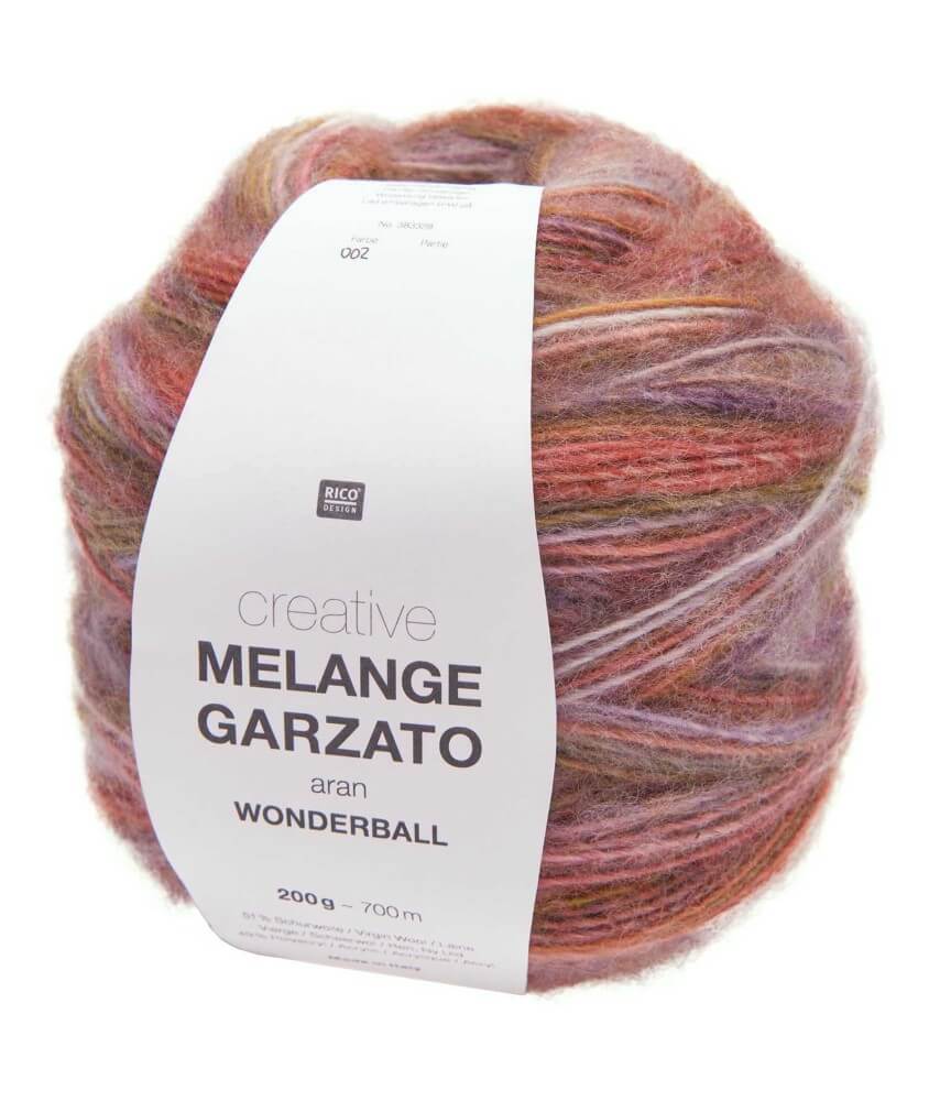 Pelote de laine Creative Melange Garzato Aran Wonderball - 200GR - Rico Design