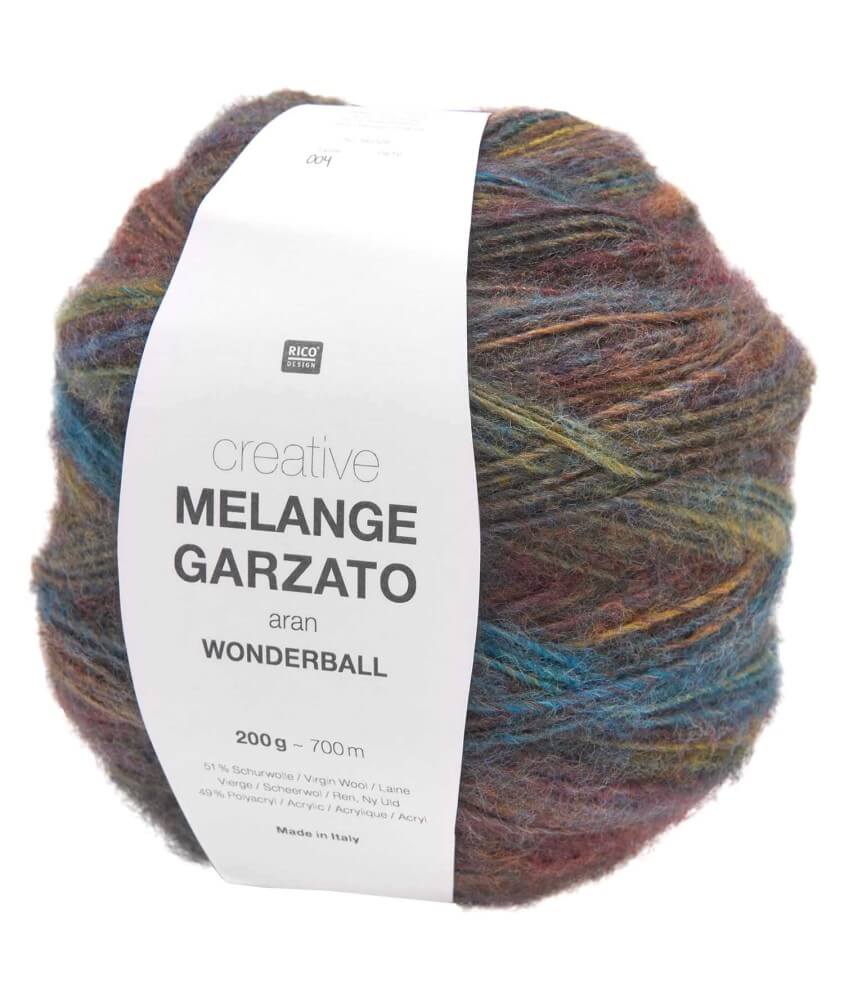 Pelote de laine Creative Melange Garzato Aran Wonderball - 200GR - Rico Design