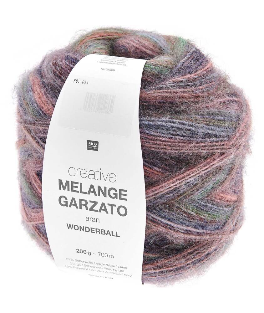 Pelote de laine Creative Melange Garzato Aran Wonderball - 200GR - Rico Design