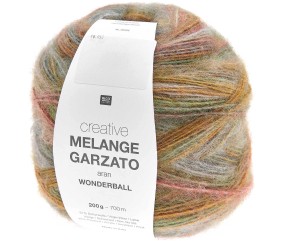 Pelote de laine Creative Melange Garzato Aran Wonderball - 200GR - Rico Design