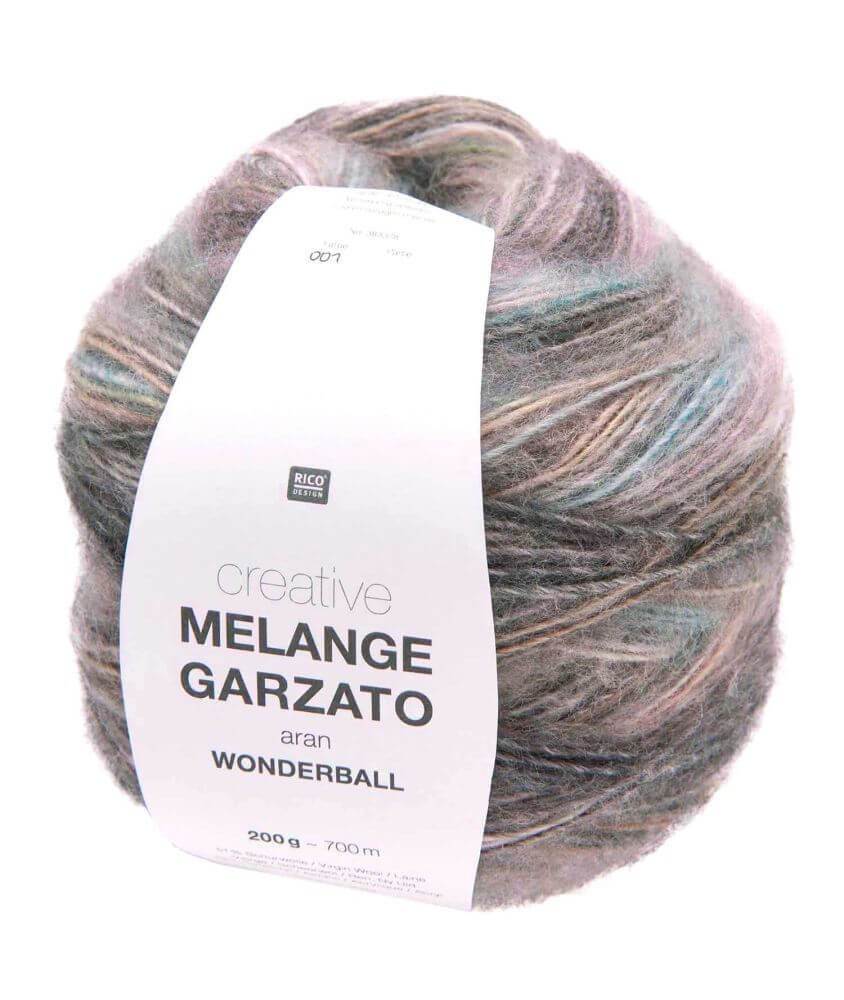 Pelote de laine Creative Melange Garzato Aran Wonderball - 200GR - Rico Design