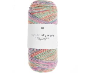 Laine à chaussette Superba Sky Waves 6 fils - Rico Design