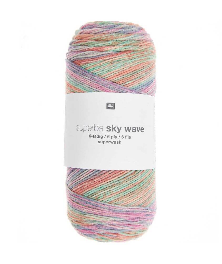 Laine à chaussette Superba Sky Waves 6 fils - Rico Design Laine à chaussette Superba Sky Waves 6 fils - Rico Design