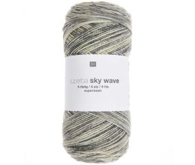 Laine à chaussette Superba Sky Waves 6 fils - Rico Design