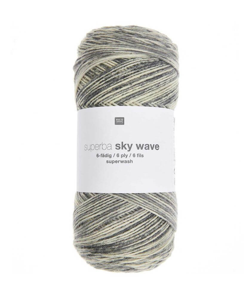 Laine à chaussette Superba Sky Waves 6 fils - Rico Design