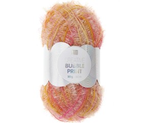 Fil éponge vaisselle à tricoter CREATIVE BUBBLE PRINT multicolore - Rico Design