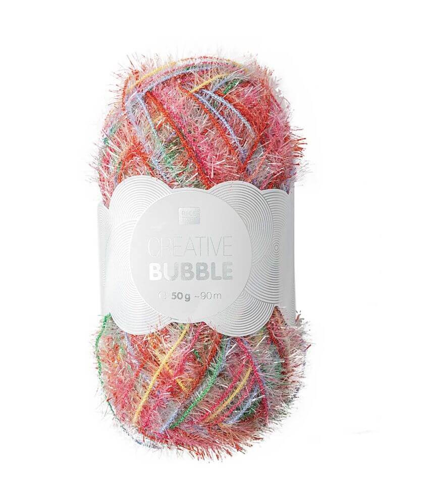 Fil éponge vaisselle à tricoter CREATIVE BUBBLE PRINT multicolore - Rico Design